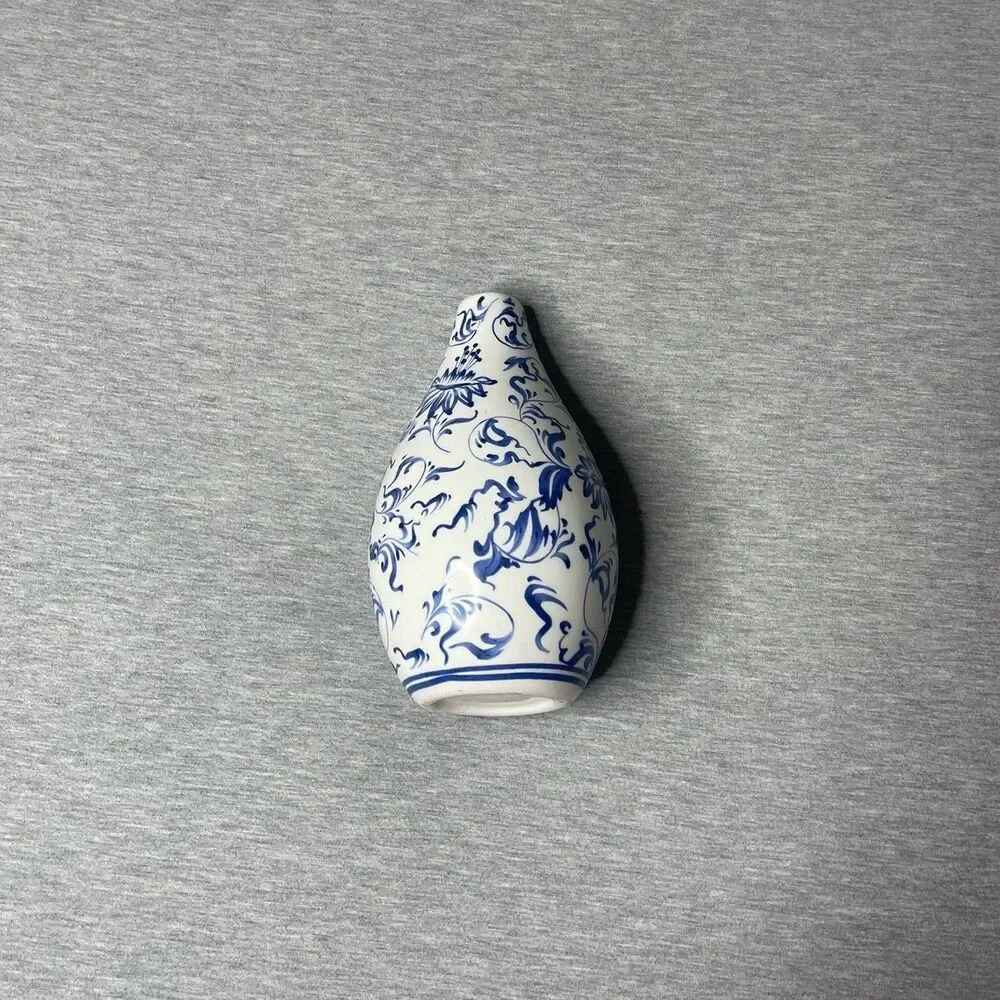 Target White & Blue 7.5” Round Portuguese Floral Ceramic Vase